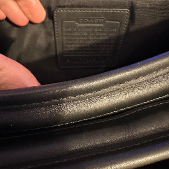 Coach Black Leather Briefcase/Work Bag - Picture 9 of 9